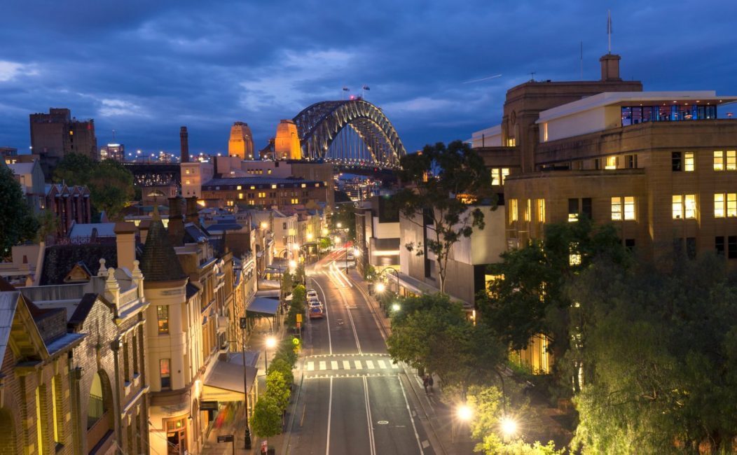 Sydney-street-in-the-Rocks-at-night-1